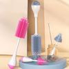3 In 1 Silicone Milk Feeding Bottle Brushes Set, with Pacifier Straw Brush for Sippy Water Cup