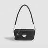 Niche Design Texture Solid Color Women's Bag Retro Lock Underarm Bag 100 Shoulder Crossbody Bag