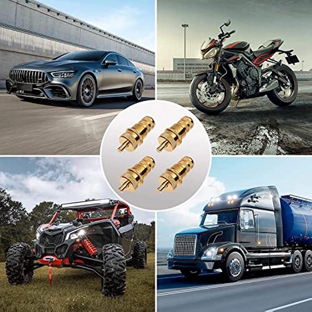 Комплект автоматических дефляторов шин, комплект латунных дефляторов автомобильных шин, регулируемый клапан дефлятора шин 6-30 фунтов на квадратный дюйм для внедорожника, джипа, мотоцикла, автомобиля, грузовика, квадроцикла, автофургона