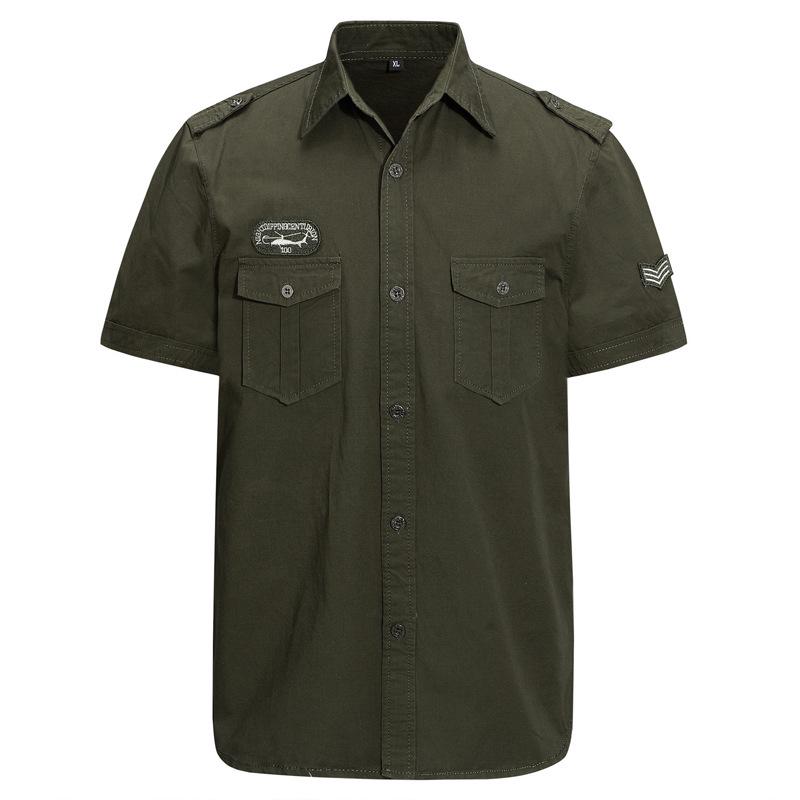 Summer Shirt Men 'S Short -Sleeved All -Match Loose Shirt All -Match Workwear Casual Shirt