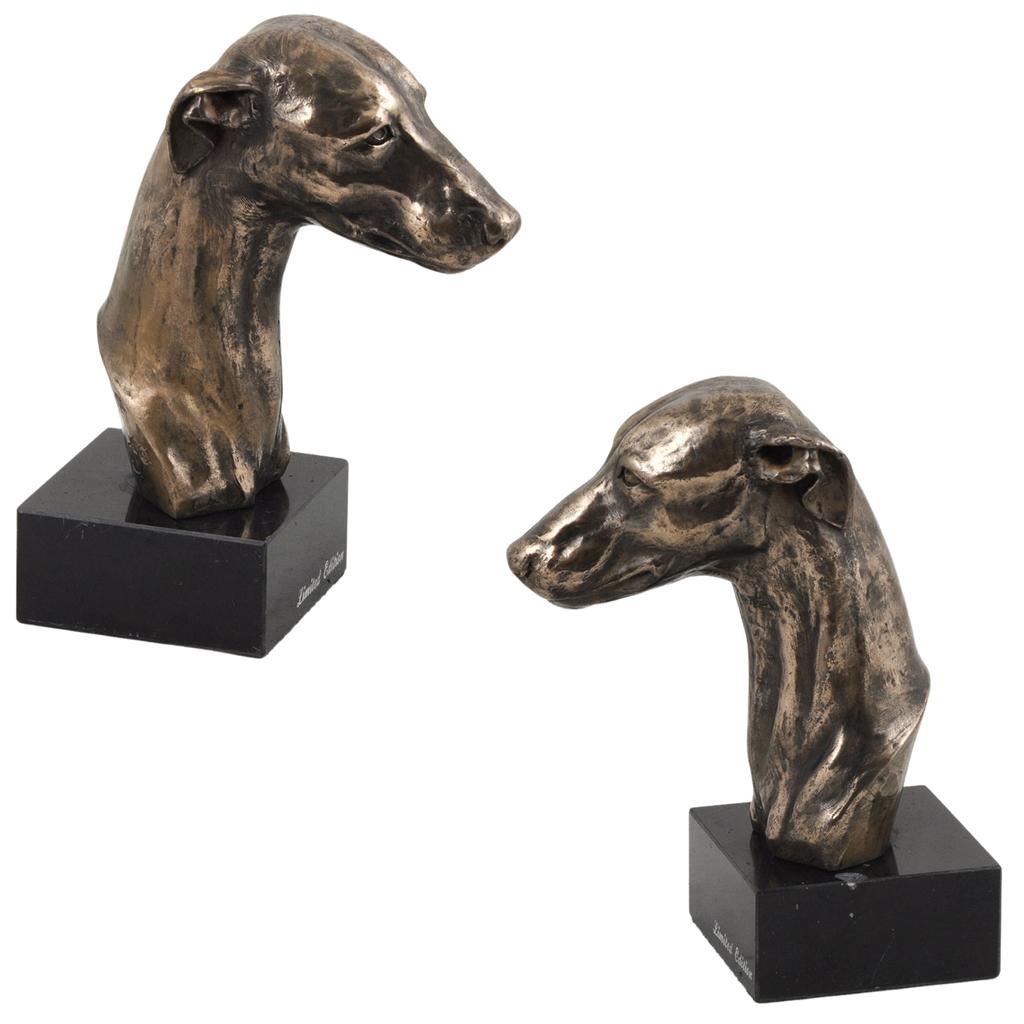 Whippet, Chart Angielski - Statuetka Psa, Popiersie Na Kamiennej Podstawie, Rzeźba, Trofeum Na Wystawę Psów Marki Art-Dog