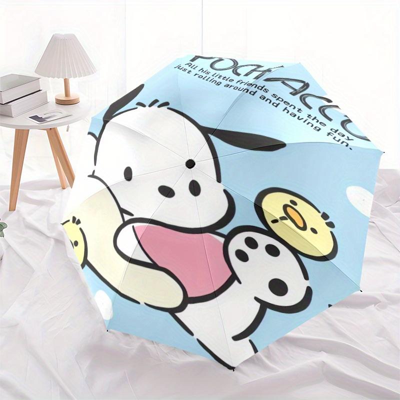 Casual Pochacco Automatic Opening and Closing Cartoon Umbrella, Lightweight 3-Fold, With Cute Cartoon Characters, Suitable for Home, Outdoor and Daily