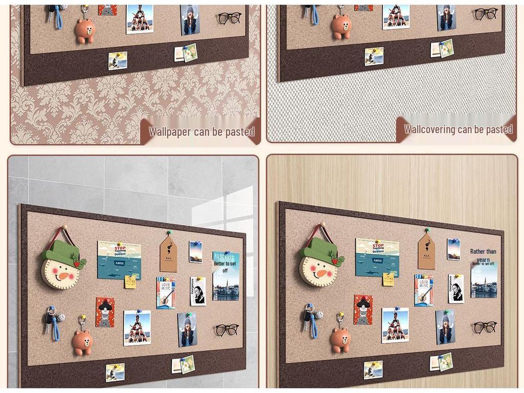 Creative Felt Cork Board Wall Sticker - Punch-Free Decorative Photo Wall Atmosphere Panel