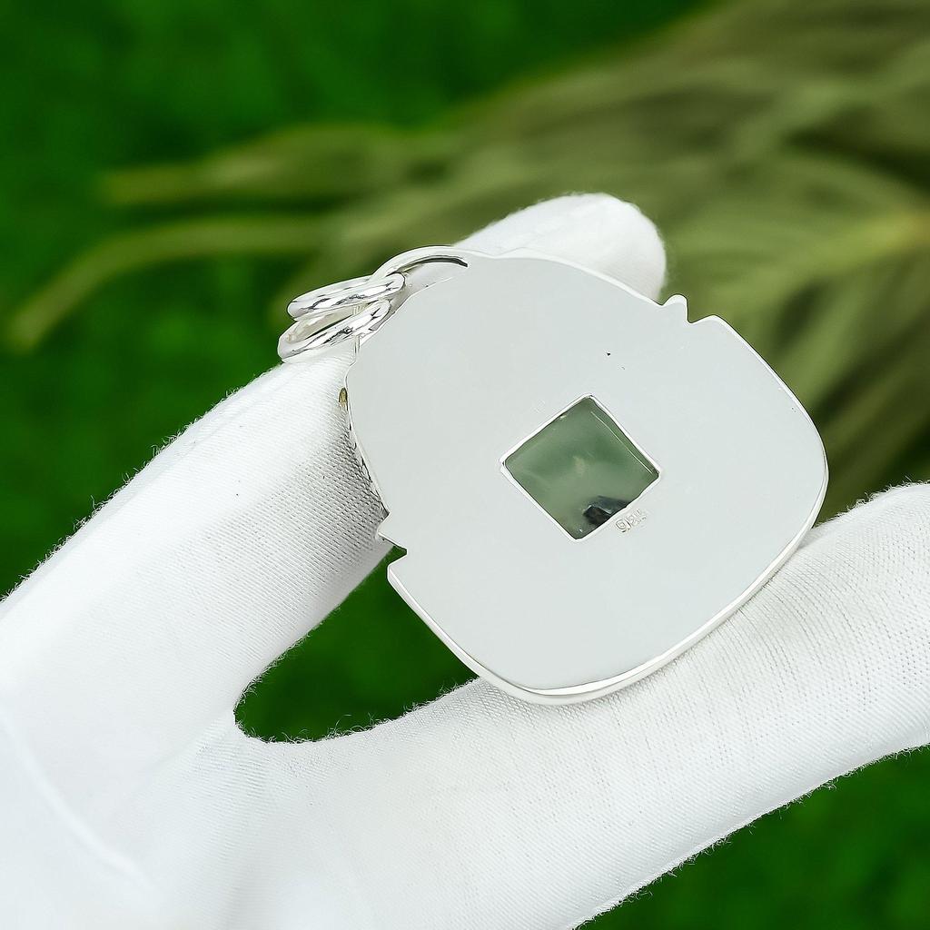 Sisters Day Sale Prehnite Stone Wife Engagement Pendant Jewelry Sterling Silver