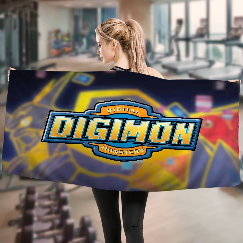 Digimon Adventure Игровой коврик для ванной с монстрами Разноцветные полотенца для девочек Микрофибра Быстросохнущие Без песка Пляж Йога Спа