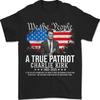 Charlie Kirk Shirt, True Patriot 1993-2025 Rip Memorial American Flag T-Shirt