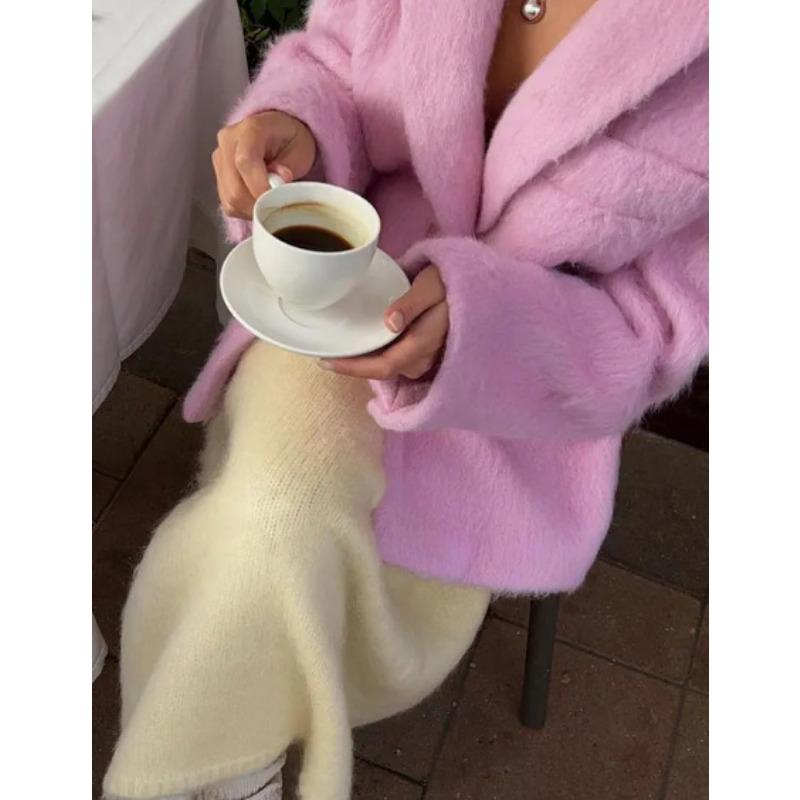 Корейский Трендовый Тренч Осень и Зима Новый Тренд Толстый Теплый Женский Костюм Пальто