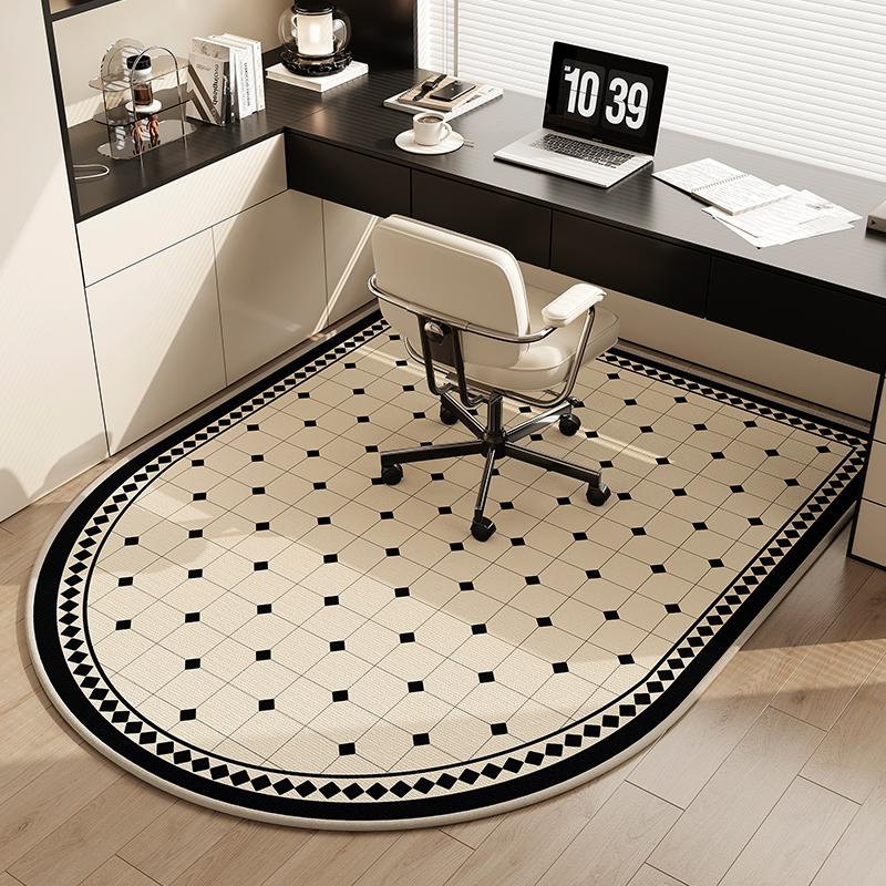 Французское учебное кресло Напольная подушка Легкая роскошь Высокое ощущение Защитная подушка для кресла туалетного столика в спальне Круглый ковер