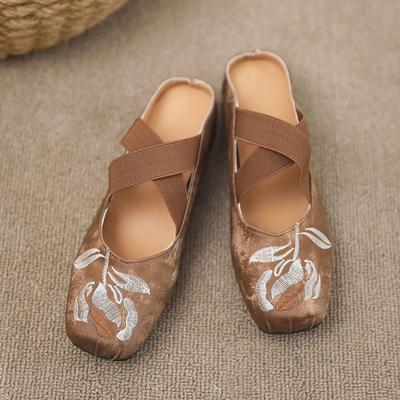 Летние женские мюли на высоком каблуке, женские тапочки с эластичной лентой и перекрестными ремешками, сандалии-слайды, обувь лоферы, слинги, туфли