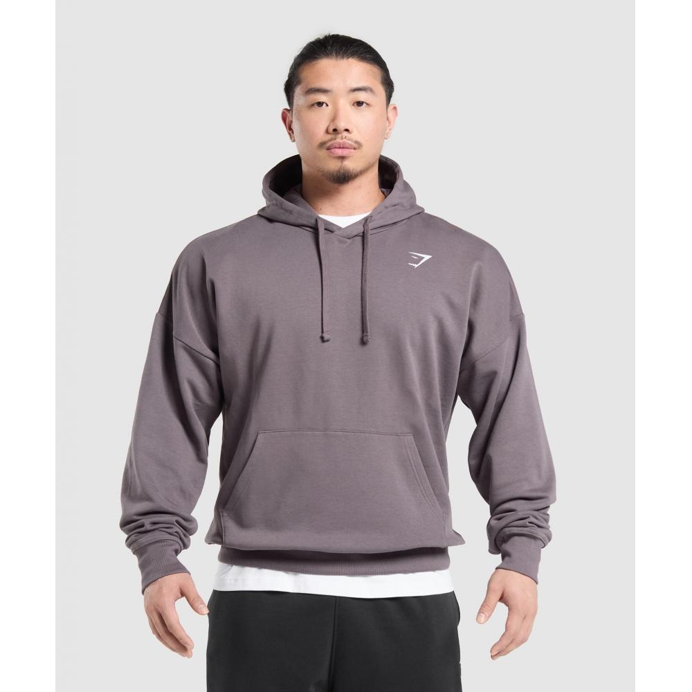 Gymshark Heavy Duty Apparel Hoodie Brushed Purple A7a4s Pbzp