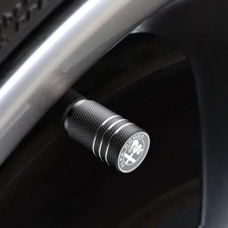 TWXBP1 Car Tire Valve Stems Cap Aluminum Tire Wheel Stem Air Valve Cap For Alfa Romeo giulietta 159 mito giulia stelvio 147 Accessories