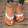 Summer New Women's Shoes 2024 Fashion Casual Flip Flop Large Size Low Heel Women's Flat Shoes Hot Selling Outdoor Beach Shoes
