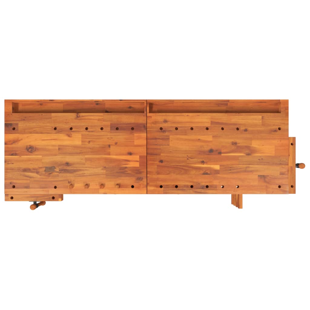 Workbench with Drawers and Bench Vises 192 x 62 x 83 cm Acacia Wood