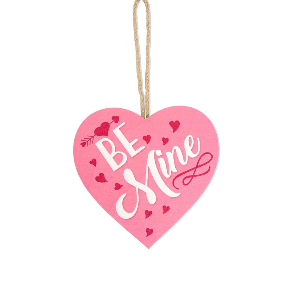 Подвеска в форме сердца из дерева, украшение на День святого Валентина, подвесной знак «Любовь», подвеска для свадебного украшения