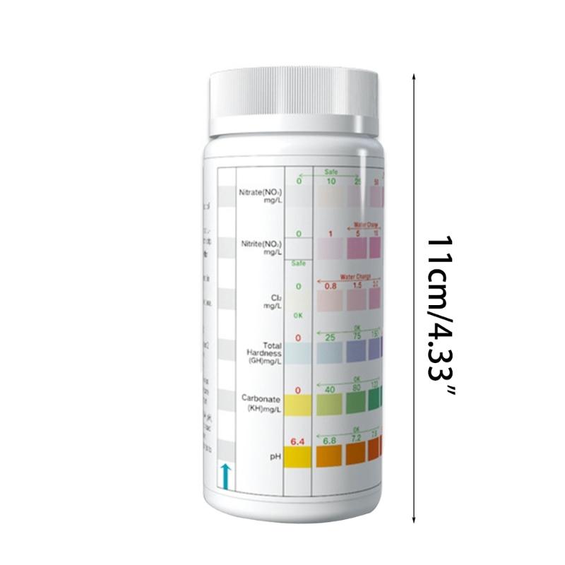 Набор для тестирования аквариума 100 шт. для пресноводного, морского аквариума, пруда. Тест-полоски для тестирования аквариума. pH, нитриты, щелочность