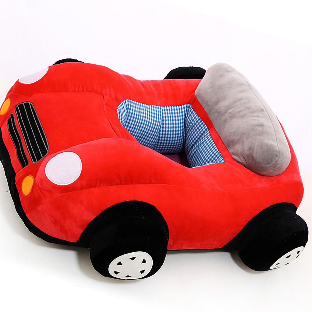 Baby Stuffed Car Toy Cartoon Car Cloth Safety Chair Soft Colorful Car Playing Center Toy Red 27.6 X