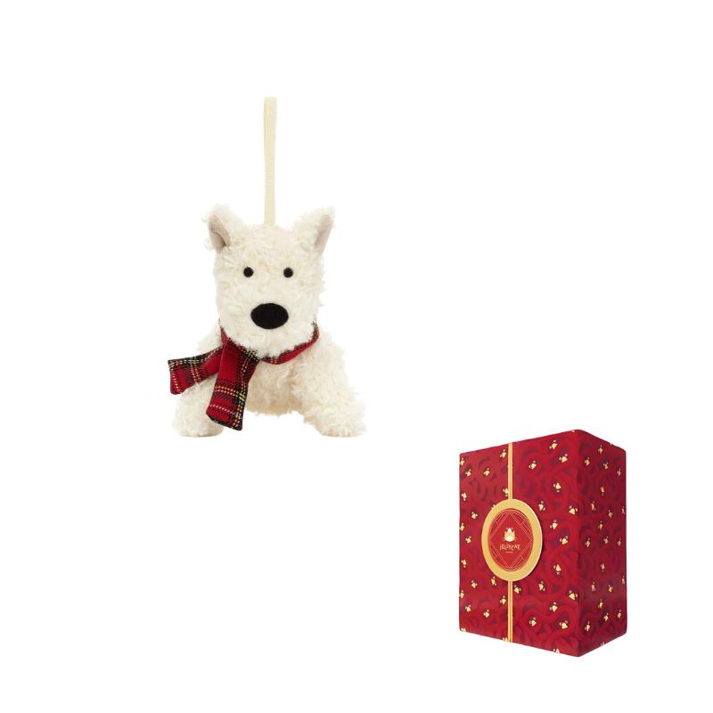 Jellycat Рождественская Монро Шотландский терьер Украшение Брелок Кукла Плюшевая Подвеска Высота сидя 11 см Высота