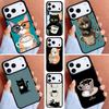 Милый чехол для телефона с изображением животного, кошки и кофе для iPhone 16e 15 14 13 12 17 Pro Max Plus Air 17pro Чехол
