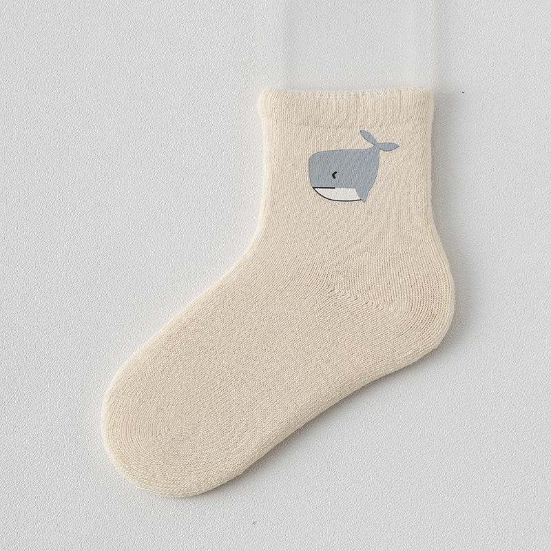Новорожденные детские носки 0-3 года гребенной хлопок толстые махровые носки осень зима милые мультяшные младенцы и малыши теплые средней длины носки