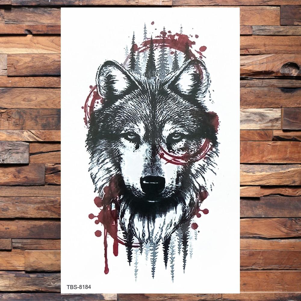 Realistic Dragons Fake Temporary Tattoo For Men Women Tribe Tigers Tattoos Stickers Spray Wolf Flowers Waterproof Tatoo Body Art