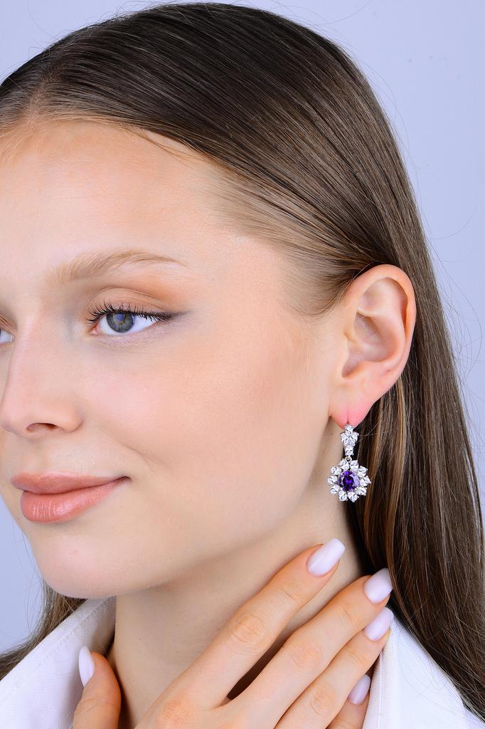 Серьги-подвески из стерлингового серебра 925 карат с изумрудами – ручная работа, акцент из циркона, идеальный подарок для женской ювелирной коллекции, турецкие ювелирные изделия