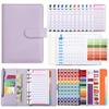 A6 Notebook Binder Eco Friendly Lightweight 6 Ring Notebook for Travel School Office Purple