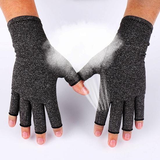 Arthritis Compression Gloves Women Men Breathable Half-Finger Gloves Stretchy Hand Arthritis Relief Gloves