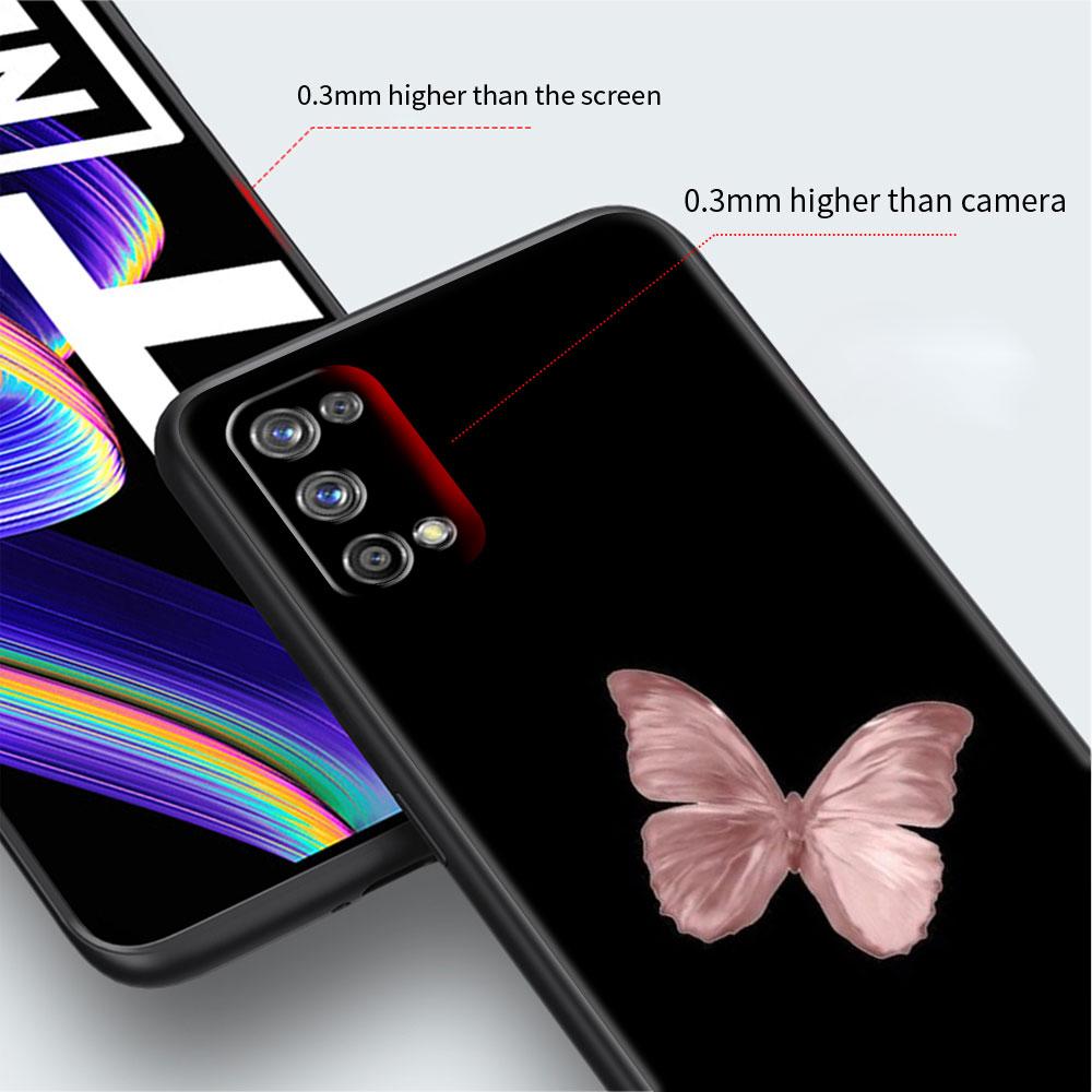 Чехол для Realme 8 C21y GT Neo 2 3 8i C21 7 C11 6 C12 C35 C3 GT 9 Pro C12 силиконовый чехол для телефона TPU красивая розовая бабочка