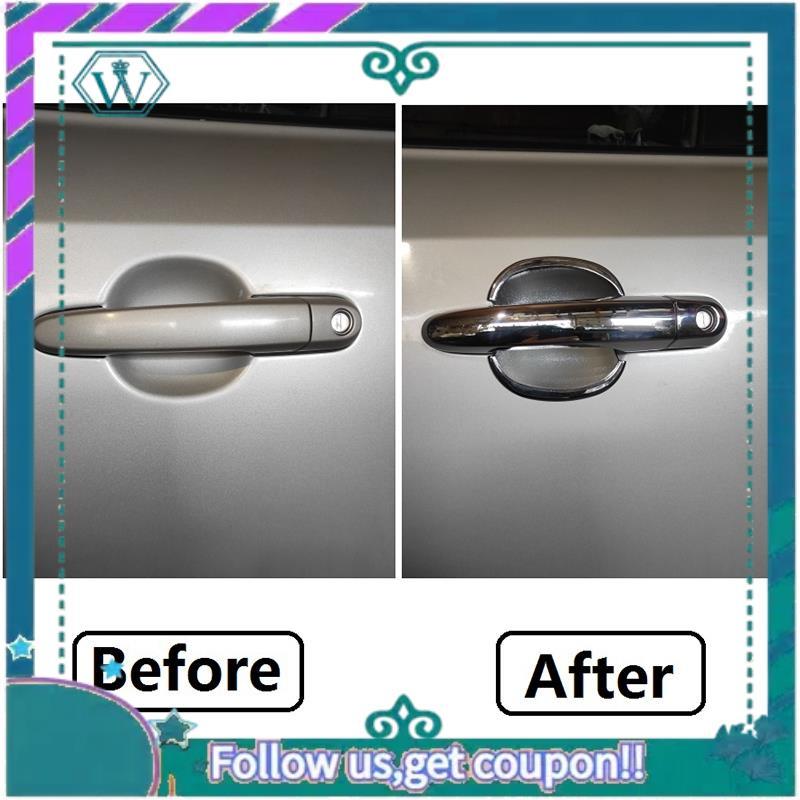 AA92-Chrome Door Handle Car Door Wrist Cover Trim For Hyundai Tucson 2004 2005 2006 2007 2008 2009 2010 Car Accessories