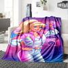 1pc 80s neon Flannel Blanket Soft Warm Throw for Home, Office, Travel, All Season Cozy Bedding Gift, Office