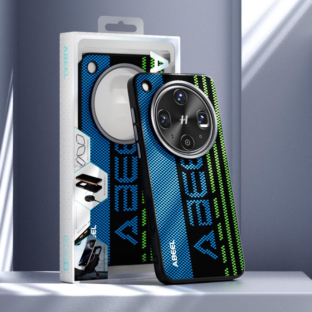 ABEEL Чехол для Oppo Find X8s 5G Совместимый с MagSafe Печатный ПК ТПУ Алюминиевый сплав Кожаный чехол для телефона