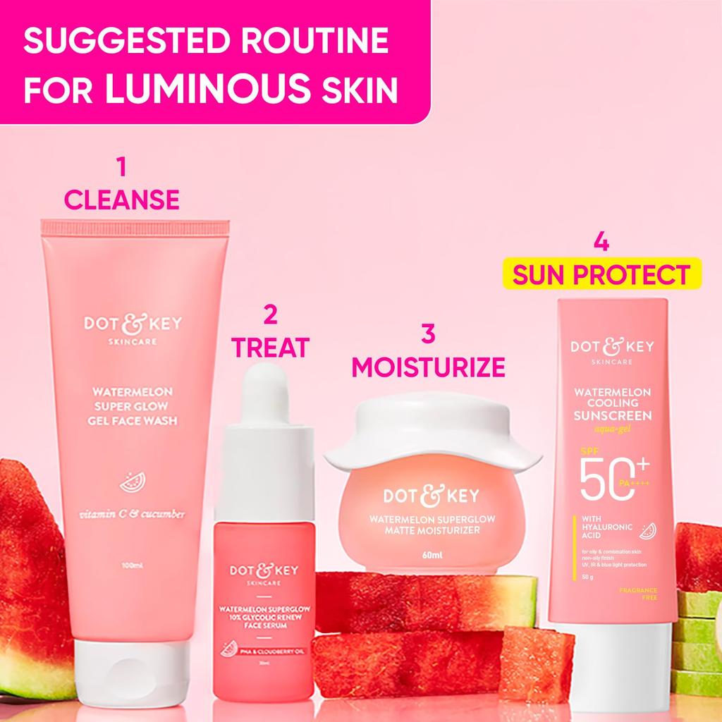 Dot & Key Watermelon Гиалуроновый охлаждающий солнцезащитный крем SPF 50 PA+++ Защита от ультрафиолета и синего света 50 г