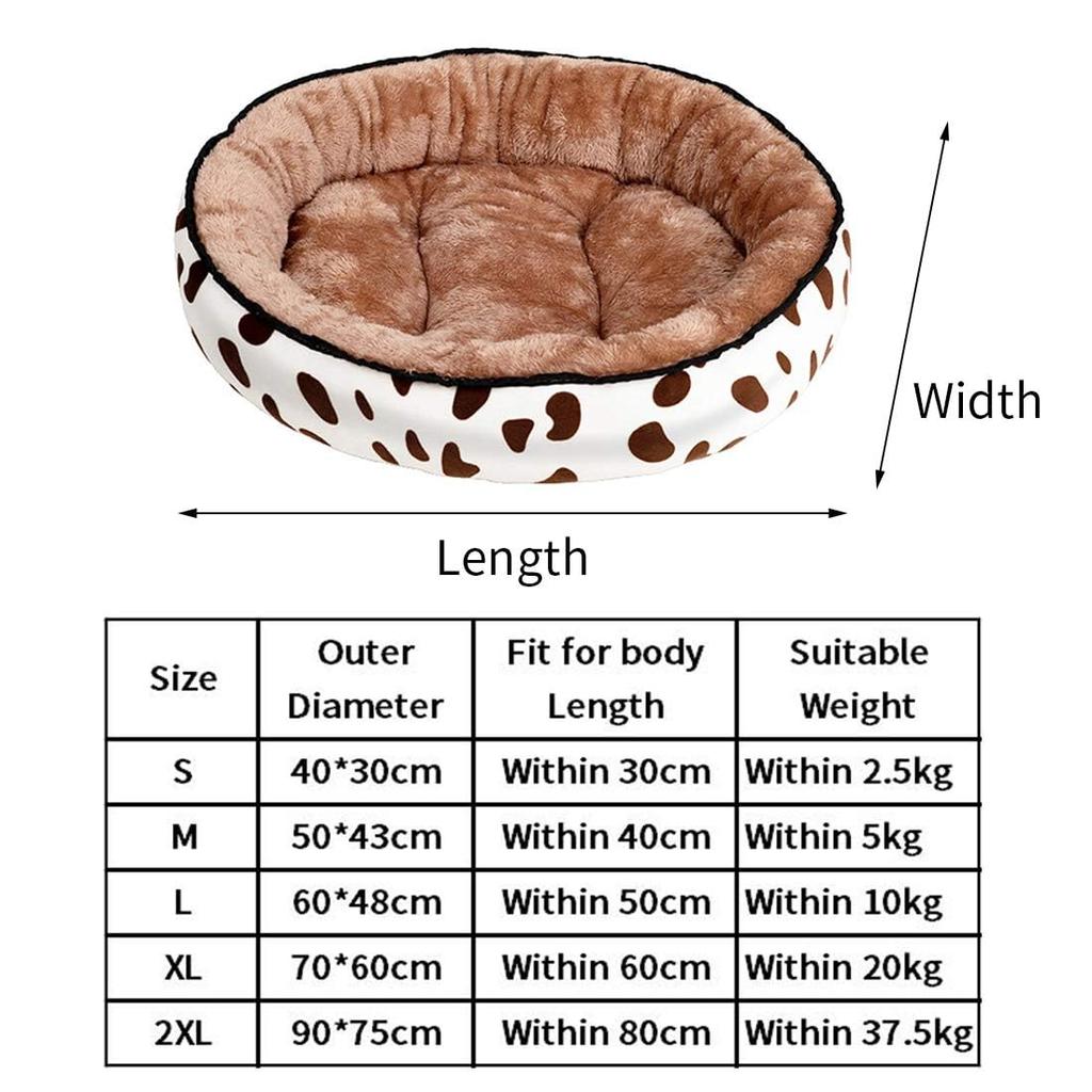 Bemin Round Dog Fluffy Pet Winter Pet Bed for Large Warm Sleeping Area for Small Washable Pet Stylish Dog Pet Cat Compressed Cold Size L Bed, Cushion,