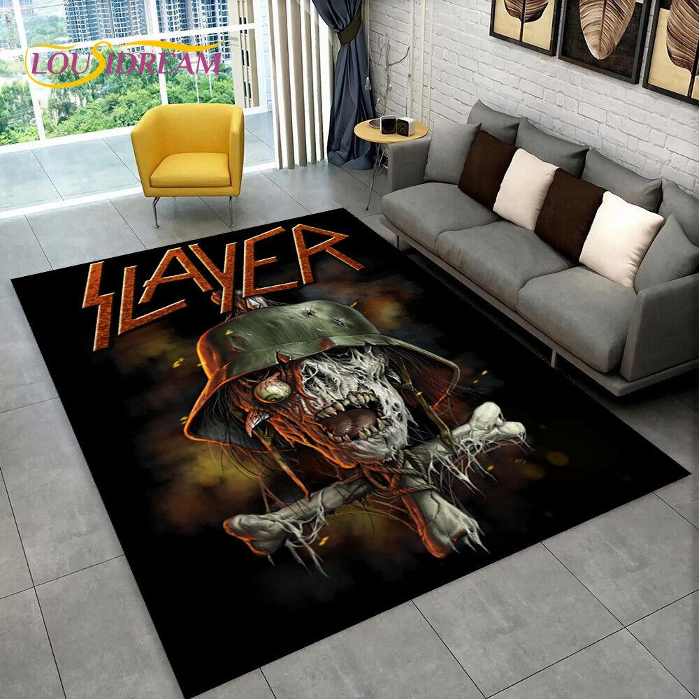 Slayer Heavy Metal Band Музыкальный коврик, коврик для дома, гостиной, спальни, дивана, коврик для двери, детский игровой нескользящий напольный коврик
