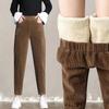Plush Thick Casual Pants Women's Corduroy Warm Pants Autumn Winter Leggings Harem Pants Trousers High Waist Women Pants