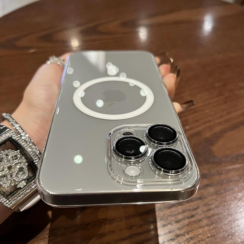 Ультратонкий жесткий чехол из ПК для Magsafe беспроводной зарядки для iPhone 15 14 Plus 11 Pro Max Прозрачный Магнитный Ударопрочный Чехол