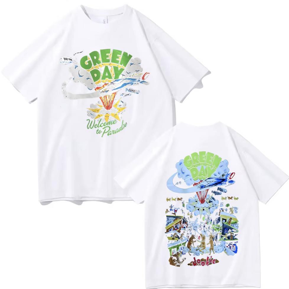 2026 Punk Rock Band Green Day Dookie Graphic T Shirts Unisex Women Gothic Vintage Short Sleeve Tshirt Fashion Casual Tshirts Ins