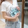 Fashion Square Jelly Candy Color Messager Bag Crossbody Handbag Shoulder Bag Clutches