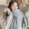 Female Winter For Girls Autumn Grid Wraps Korean Style Shawls Knitted Shawls Plaid Scarves