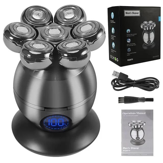 7D Men's Electric Shaver, Floating Cutting Head, Portable Load, Beard Cutter, Skull Shaver, Waterproof Shaving