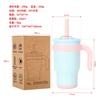 14oz Stainless Steel Insulated Cup With Handle Double Lid Kids Students Car Use