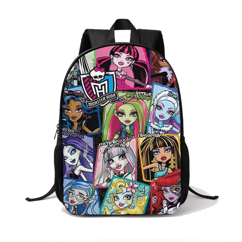 Школьный рюкзак для девочек и мальчиков из легкого нейлона с принтом Monster High для школы