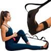 Yoga Stretching Strap with Loop Detachable Foot Adjustable Foot Calf Stretcher Band Home Workout Exercise Physical Therapy Resistance Band