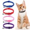 Cat Collar with Bell Soft Cat Safety Collar with Quick Release Buckle Adjustable Nylon Collar for Cats Puppy