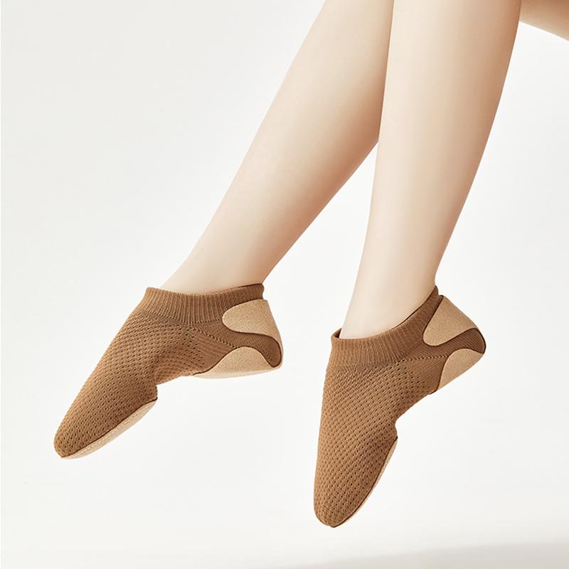 Чирлидинг Танцевальные Джазовые Тренировочные Туфли Мягкая Подошва Flyknit Профессиональные Соревновательные Туфли Тренировка Тела Балетки