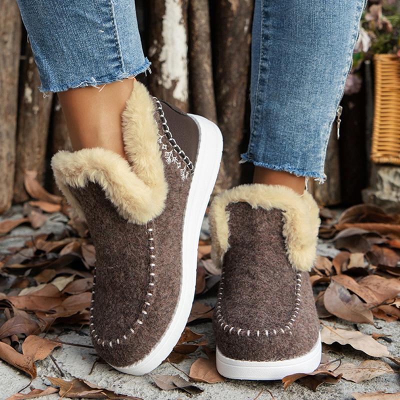 Women's Boots Snow Casual Women Shoes Platform Woman Shoes Lightweight Ankle Boots Plush Women's Winter Footwear Botas Mujer