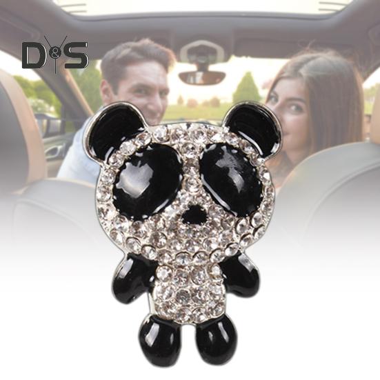 Зажим для духов с рисунком панды, хороший запах, металлическая мини-инкрустация, духи для выхода воздуха в автомобиле