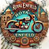 Винтажная металлическая жестяная табличка с изображением мотоцикла Royal Enfield, Декор для стены бара