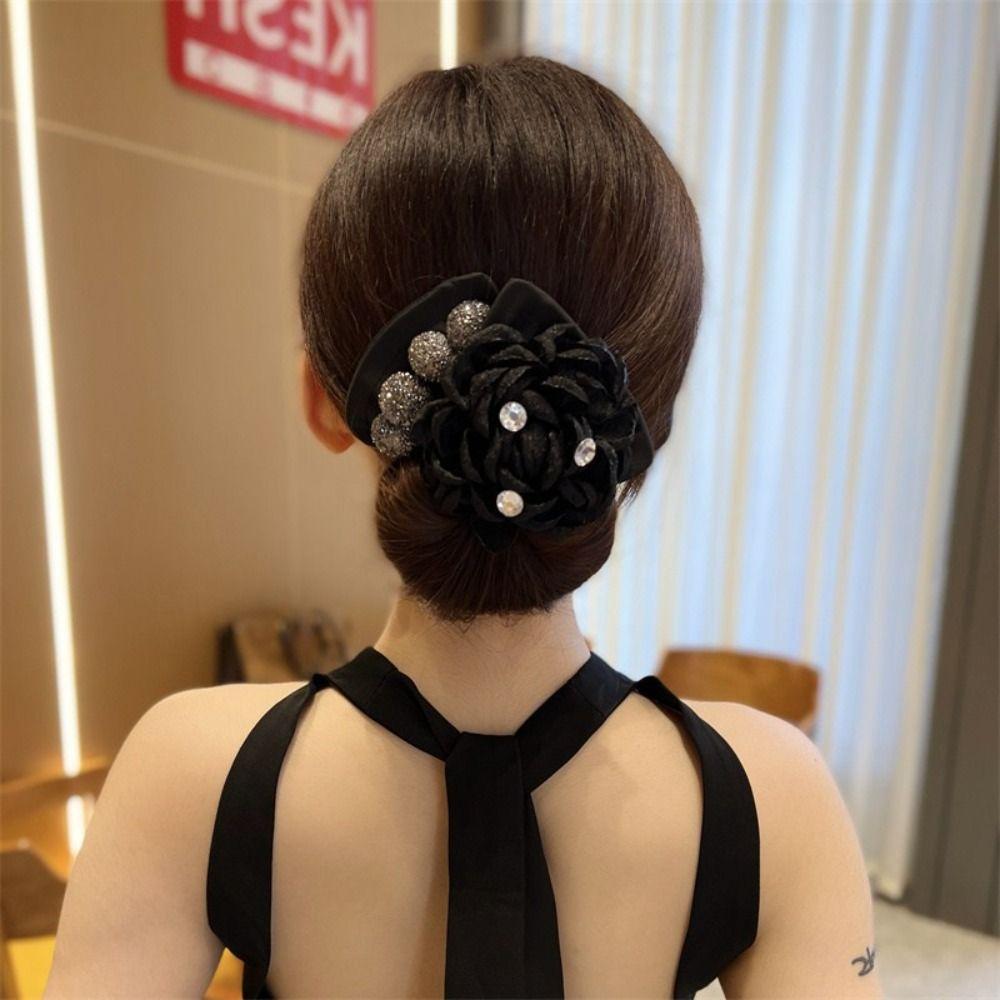 Cloth Flower Hair Clip Flexible Lazy Hair Curler Fashion Hair Bun Roller Women Girls