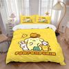 Pompom Purin Friends Print 3Pcs Bedding Setduvet Cover With 2 Bedropillowcase Home Birthday Gift